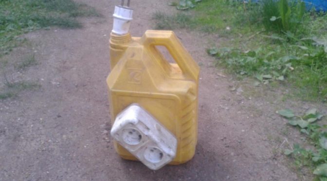 Удлинитель из пластиковой канистры